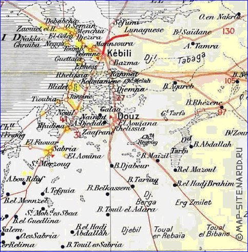 carte de Tunisie