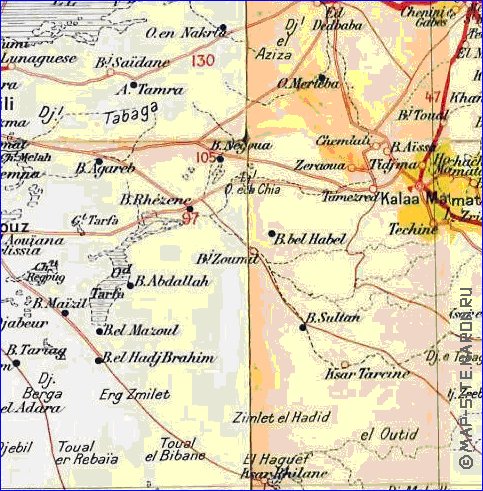 carte de Tunisie