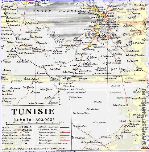 carte de Tunisie