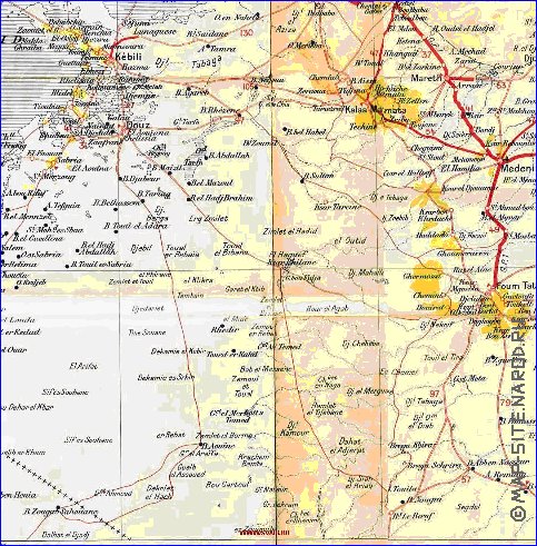 carte de Tunisie