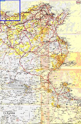 mapa de Tunisia em frances