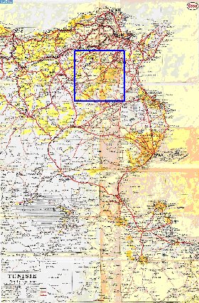 mapa de Tunisia em frances