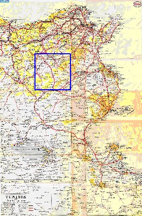 mapa de Tunisia em frances