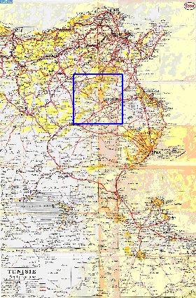 mapa de Tunisia em frances