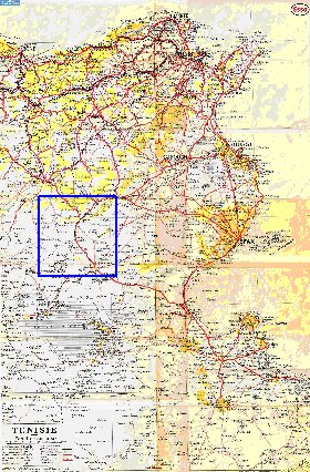 mapa de Tunisia em frances