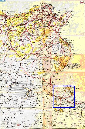 mapa de Tunisia em frances