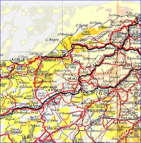 carte de Tunisie