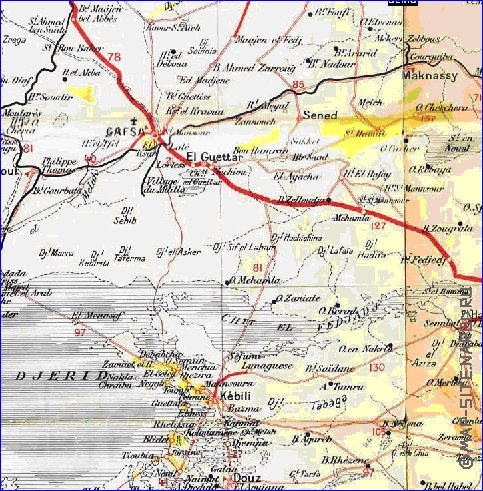 carte de Tunisie