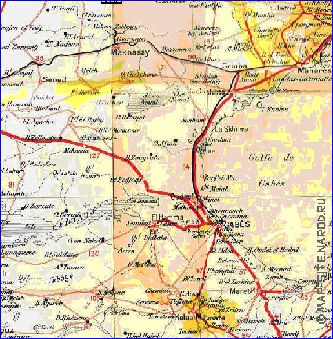 carte de Tunisie