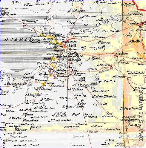 carte de Tunisie