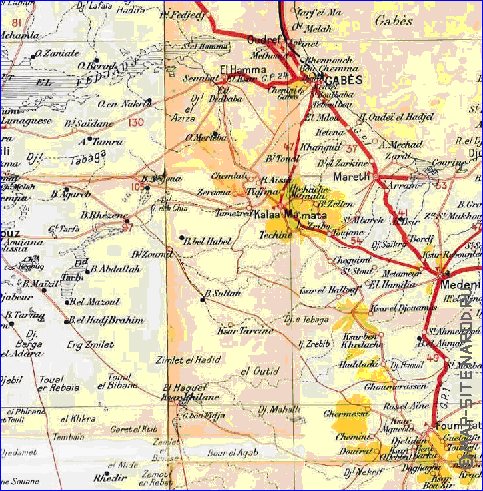 carte de Tunisie