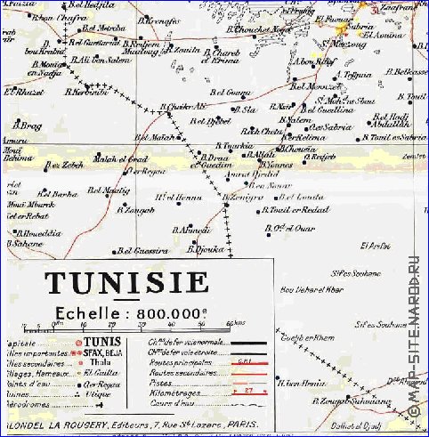 carte de Tunisie