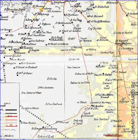 carte de Tunisie