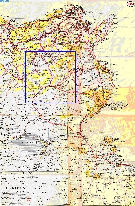 mapa de Tunisia em frances