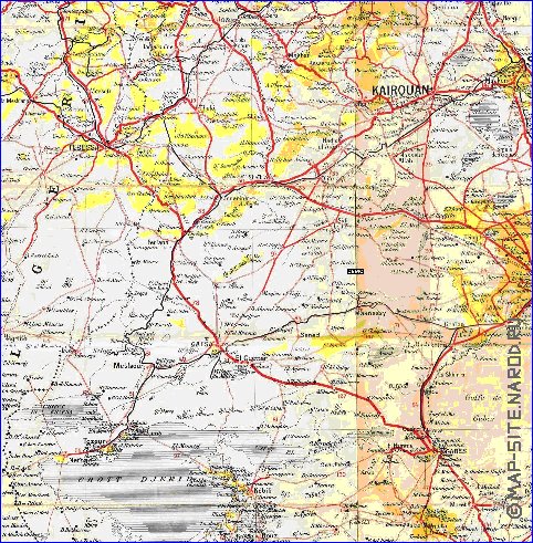 carte de Tunisie