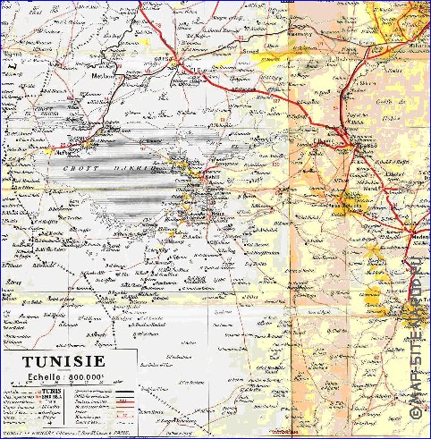 carte de Tunisie