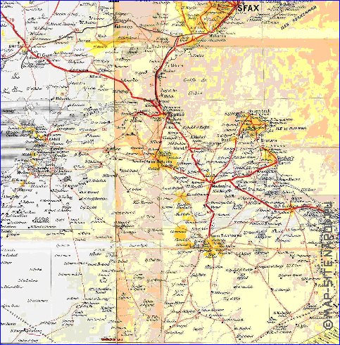 carte de Tunisie