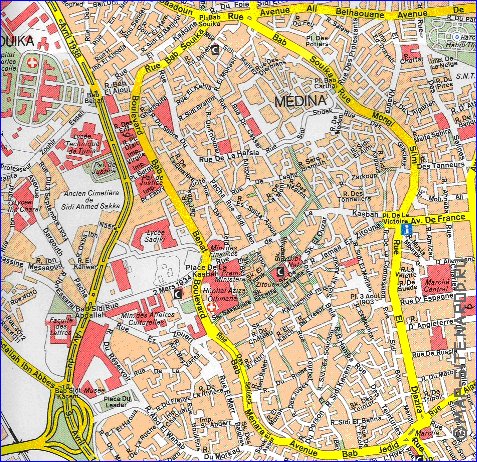 carte de  ville Tunis