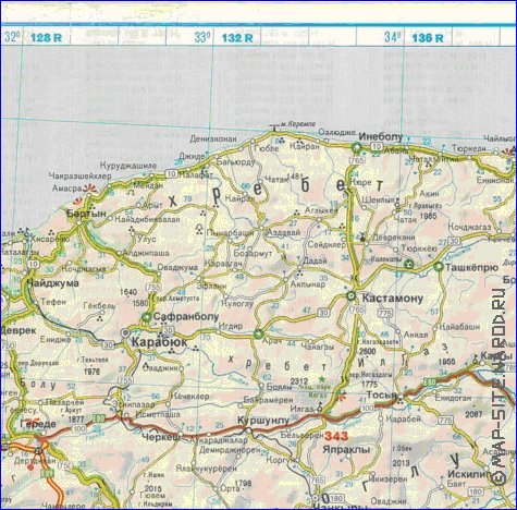 carte de des routes Turquie