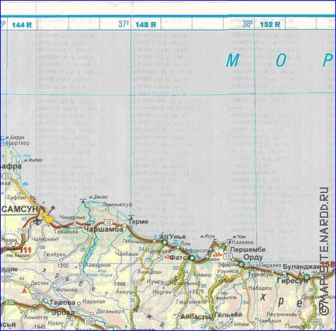 carte de des routes Turquie