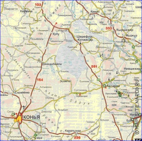 carte de des routes Turquie