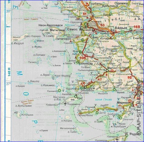 carte de des routes Turquie