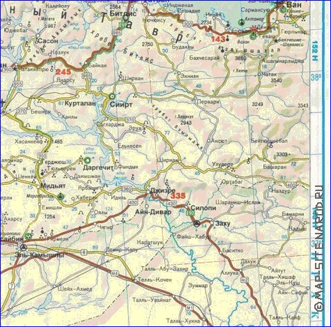 carte de des routes Turquie