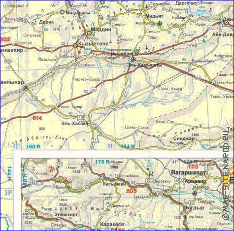 carte de des routes Turquie