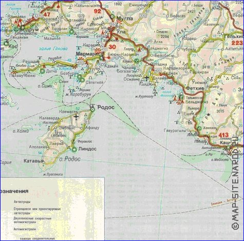 carte de des routes Turquie