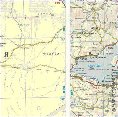 carte de des routes Turquie