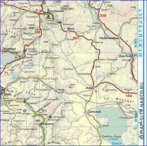 carte de des routes Turquie