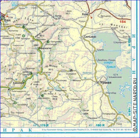 carte de des routes Turquie