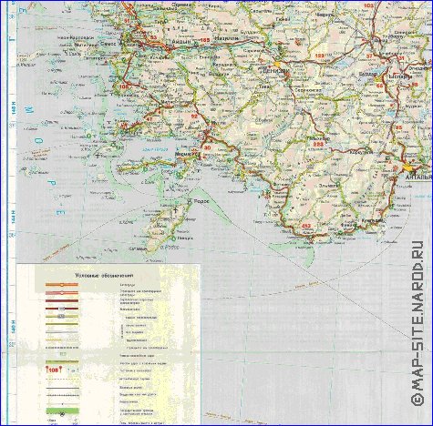 mapa de de estradas Turquia