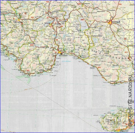 carte de des routes Turquie