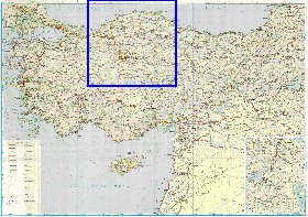 mapa de de estradas Turquia