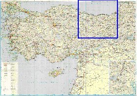 mapa de de estradas Turquia