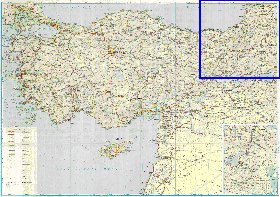 mapa de de estradas Turquia