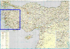 mapa de de estradas Turquia