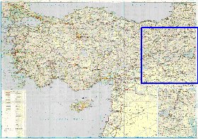 mapa de de estradas Turquia