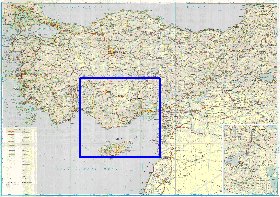 mapa de de estradas Turquia