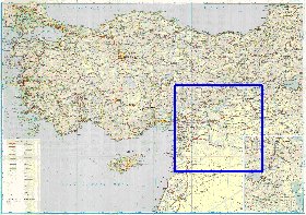 mapa de de estradas Turquia