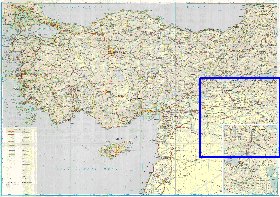 mapa de de estradas Turquia