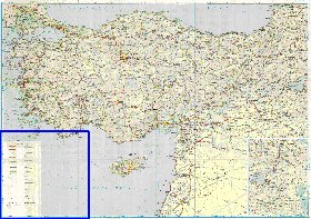 mapa de de estradas Turquia