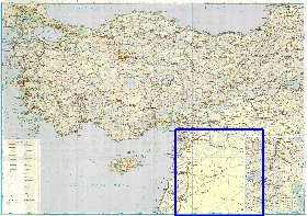 mapa de de estradas Turquia