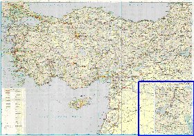 mapa de de estradas Turquia