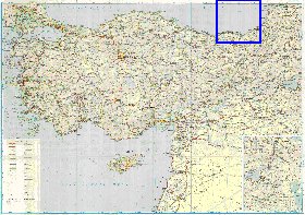 mapa de de estradas Turquia