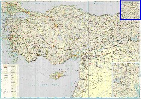 mapa de de estradas Turquia