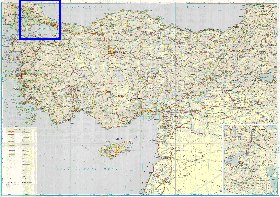 mapa de de estradas Turquia