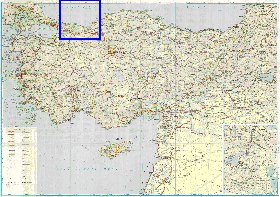 carte de des routes Turquie