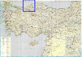 carte de des routes Turquie